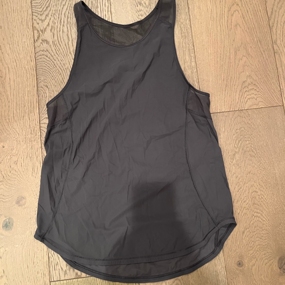 LULULEMON GREY MESH BACK TANK